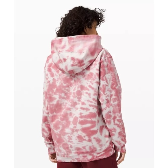 Lululemon All Yours Hoodie Marmoleado Tie Dye Brier Rose Pink Fleece EUC Size 4 - Picture 2 of 12